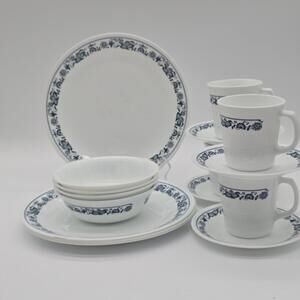 Corelle Old Town 16-Pc Dinnerware Set Made In USA 1970's Vintage #1